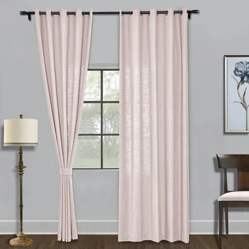 Miniatura 19 de Fcosie Cortinas de lino de 50 pulgadas de ancho x 63 pulgadas de largo, paneles de cortina filtrantes de luz, paneles de cortina con ojales