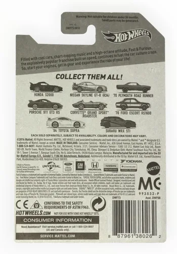 Miniatura 2 de Hot Wheels '70 Plymouth Road Runner, [Gris] Rápido y Furioso 3/8