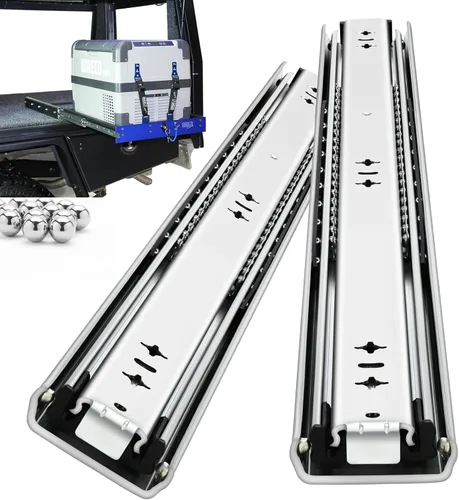 Miniatura 15 de YENUO Correderas de Cajón Resistentes con Cerradura 12 14 16 18 20 22 24 26 28 30 32 34 36 38 40 44 48 52 56 60 Pulgadas Extensión Completa Montaje