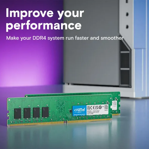 Miniatura 3 de Crucial Memoria de escritorio CL22 de 16 GB, memoria de escritorio CL22 de 3200 MHz (PC4-25600), UDIMM 288-Pin, Downclockable a 2933/2666MHz