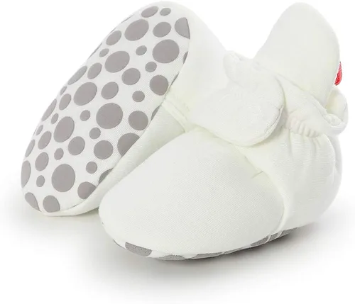 Miniatura 4 de HsdsBebe Unisex Newborn Baby Cotton Booties Non-Slip Sole for Toddler Boys Girls Infant Winter Warm Fleece Cozy Socks Shoes