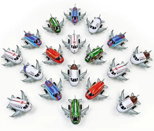 Miniatura 8 de Vileafy 18 aviones de juguete, mini juguetes para niños de 3 a 5 años de edad, regalos de fiesta de aviones, premios de caja del tesoro, rellenos