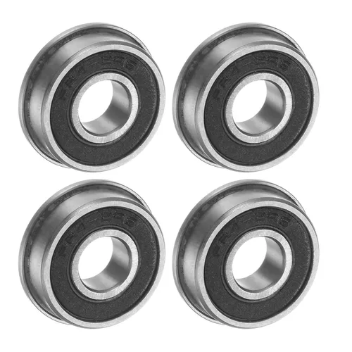 Miniatura 6 de uxcell FR8-2RS Rodamiento de bolas con brida de 1/2 x 1-1/8 x 5/16 pulgadas de doble sellado de acero cromado, 4pcs
