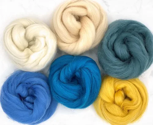 Miniatura 3 de Revolution Fibers Top de lana teñida Colección Shetland de fibras para manualidades Perfecto para hilar, fieltro de aguja, fieltro húmedo