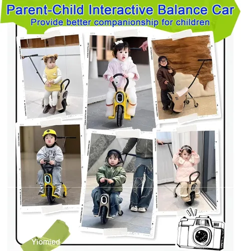 Miniatura 8 de Monociclo manual de 12 pulgadas para niños, bicicletas monociclo ligero con luz/pasamanos/ruedas auxiliares, bicicleta monociclo para padres e