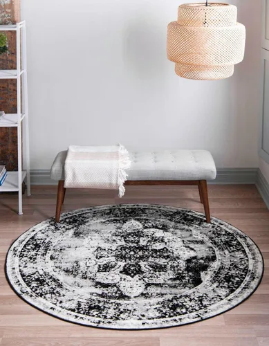 Miniatura 39 de Unique Loom Sofia Collection - Alfombra tradicional vintage, inspirada en Francia (7 pies x 10 pies, rectangular, negro/gris claro)
