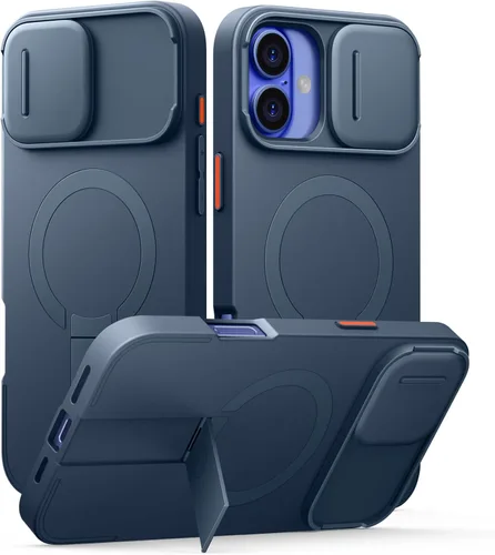 Miniatura 25 de SURITCH - Funda para iPhone 17 Pro Max con cubierta de control de cámara, cubierta para cámara y soporte ajustable, compatible con MagSafe, a prueba