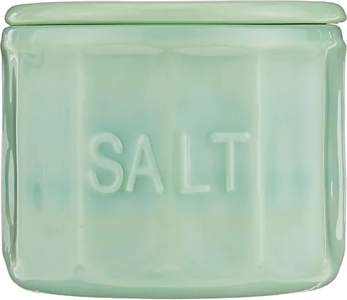 Miniatura 2 de Tablecraft Salero con tapa, 3.75" x 3.75" x 3.125", Verde
