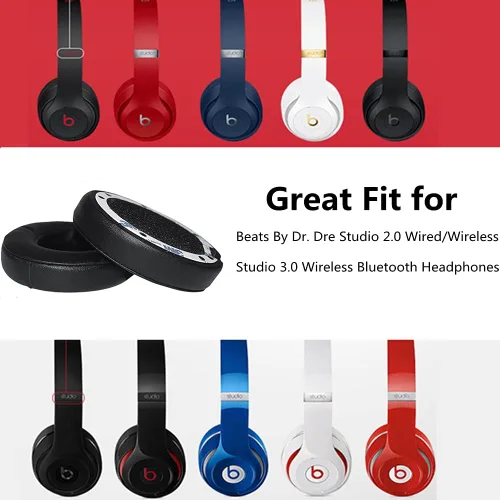 Miniatura 3 de Studio 3.0 - Almohadillas de repuesto para auriculares Studio 2.0, compatible con Beats by Dr.Dre Studio 2 con cable/inalámbrico y auriculares