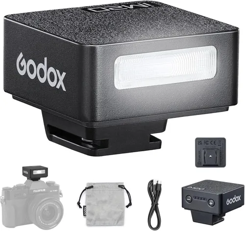 GODOX Mini flash iM20 para cámara, Godox Flash con batería incorporada, 440 destellos de potencia completa, GN10, carga USB-C, 5 niveles de