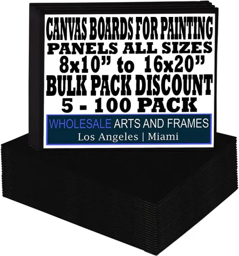 Miniatura 7 de WholesaleArtsFrames-com - Paneles de lona blanca de 8 x 10 pulgadas, paquete de 40 unidades, calidad profesional de artista de algodón sin ácidos