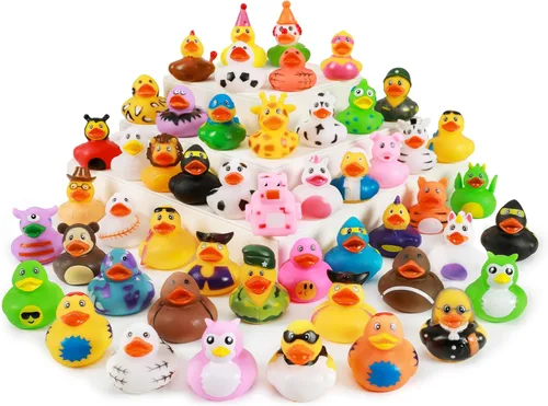 Miniatura 9 de XY-WQ Rubber Duck - Paquete de 150 juguetes de baño surtidos para Jeeps, pato flotante a granel de 2.3 pulgadas para niños, accesorios para baby