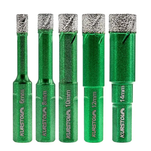 Miniatura 26 de Juego de brocas de diamante – Broca de azulejos de 1/4 5/16 pulgadas para azulejos de porcelana, cerámica, granito y mármol, vástago hexagonal