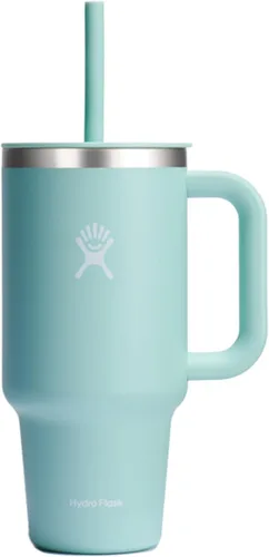 Miniatura 44 de Hydro Flask Vaso de Viaje con Asa, Tapa y Pajita - Acero Inoxidable Aislado en 24 Oz Aloe