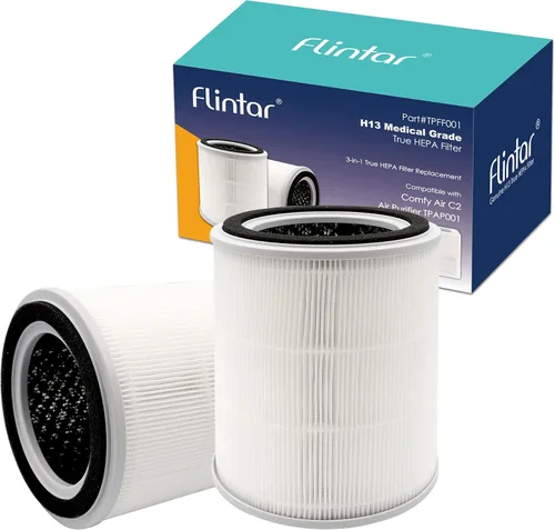 Filtro de repuesto TPAP001 H13, compatible con TOPPIN TPAP001 Purificador de aire Comfy Air C2, juego de filtros de grado H13 3 en 1, número de