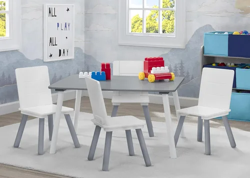 Miniatura 3 de Delta Children Juego de mesa y silla para niños (4 sillas incluidas), ideal para artes y manualidades, merienda, educación en casa, tareas y más