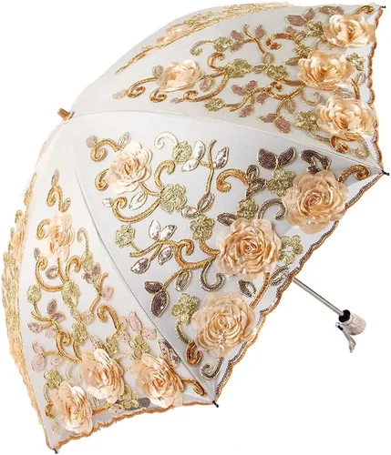 Miniatura 60 de Honeystore - Parasoles de encaje de flores para fiesta de boda, paraguas nupcial de encaje