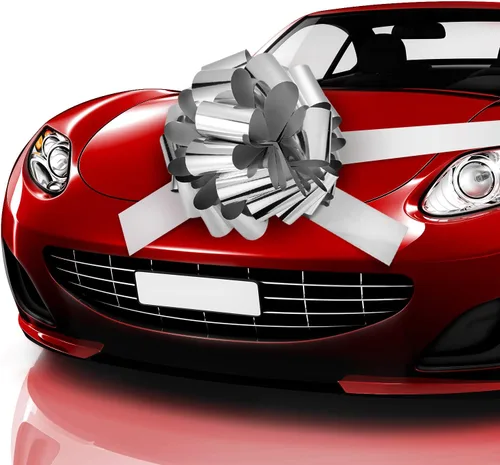 Miniatura 9 de Zonon Lazo grande para automóvil Lazo gigante para automóvil con listón de 20 pies para envolver regalos grandes, casas nuevas, grandes regalos