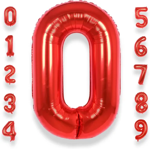 Miniatura 28 de AULE Globos de helio con letra roja S, de 40 pulgadas, grandes, gigantes, de lámina de mylar, rojos, para decoraciones de cumpleaños, aniversarios