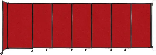 Miniatura 28 de Divisor de habitación de pared recta deslizante montado en la pared Anchos ajustables Ruedas de bloqueo Separador de habitación Paneles