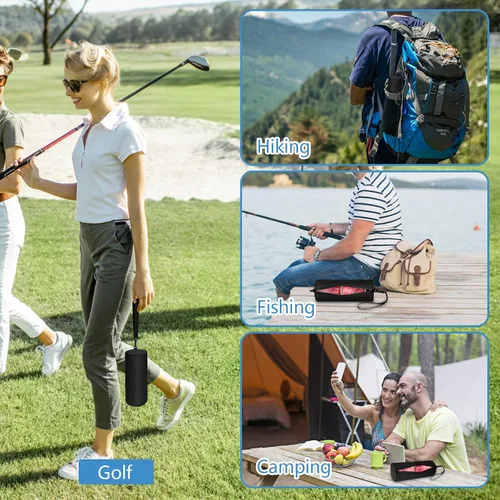 Miniatura 7 de KENOBE Paquete de 2 bolsas de golf aisladas con correas para el hombro, estuche portátil para campamento, impermeable, suave, compacta, para cerveza