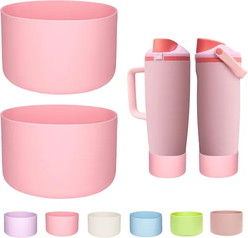 Miniatura 23 de WK IEASON 2PCS Protective Silicone Boots Compatible with Owala FreeSip Sway 30oz 40oz Bottles and 40oz Tumblers, Anti-Slip Bottom Cover Boot for