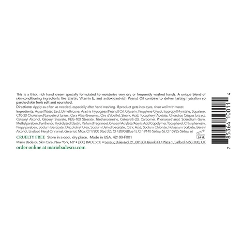 Miniatura 2 de Mario Badescu Elasto-Seamollient Hand Cream - Rich, Thick Hand Lotion for Ultra Dry or Frequently Washed Skin - Moisturizer with Elastin & Vitamins