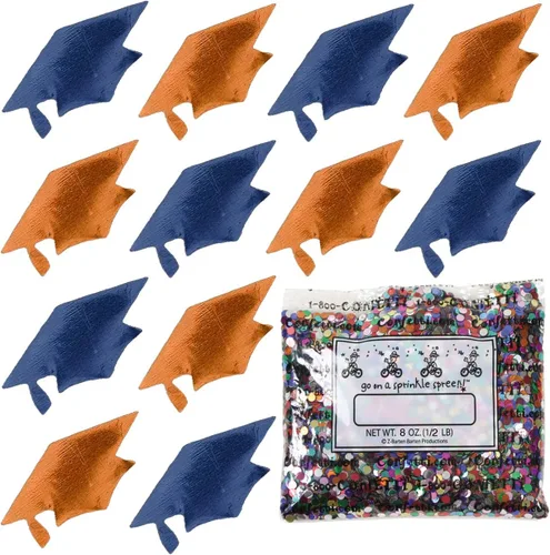 Miniatura 89 de Confetti Grad Cap Negro, Azul Marino Combo - 2 bolsas de media onza (1 oz)