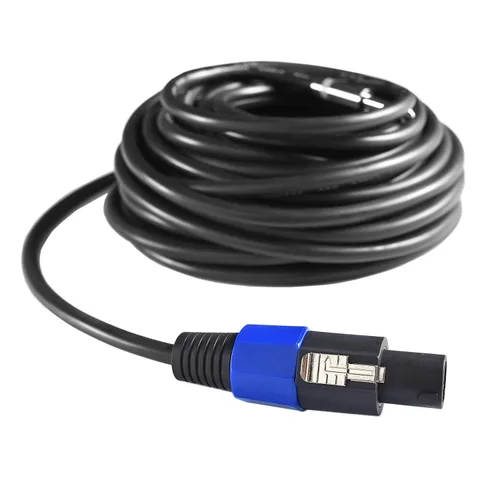 Miniatura 6 de 2 Unids 50 pies Speakon profesional a Speakon Cables Cable Altavoz Amplificador de Audio Cable 0.276 in con bloqueo giratorio