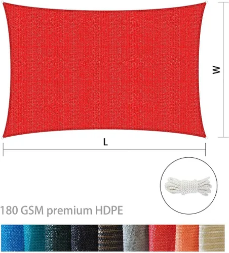 Miniatura 4 de Houssity - Toldo para toldo de 15 x 19 pies, color rojo, para patio, cubierta, cochera, entrada, piscina, pérgola