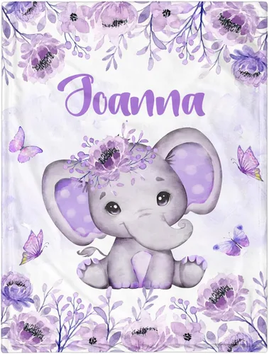 Miniatura 28 de Manta de Bebé Personalizada para Niñas, Manta de Bebé Personalizada con Nombre Súper Suave Mantas con Nombre Personalizado para Niños, Mantas