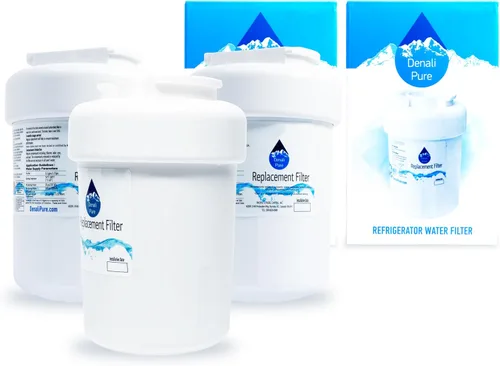 Paquete de 3 filtros de agua de repuesto para refrigerador General Electric DSHS6VGBBCSS - Compatible con cartucho de filtro de agua de refrigerador