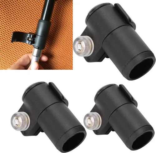 Miniatura 6 de Bastones de trekking, ajustable Flip Lock agarre de goma negro bastones de trekking bloqueo externo para senderismo mochilero bastones de trekking