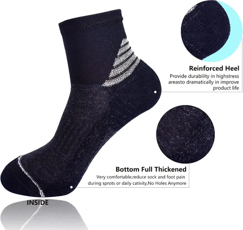 Miniatura 4 de J.WMEET Calcetines atléticos para mujer, calcetines acolchados para correr, senderismo, rendimiento, de algodón, paquete de 6
