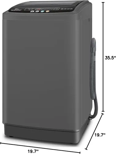 Miniatura 10 de Nictemaw Lavadora portátil, lavadora de capacidad de 20 libras, combo de lavadora y secadora de 2.8 pies cúbicos con bomba de drenaje, pantalla LED