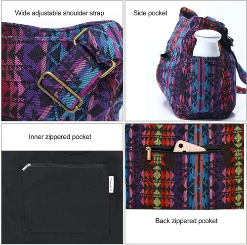 Miniatura 4 de Bolso bandolera de hombro tipo mensajero de tela duradera y casual grande