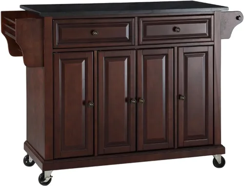 Miniatura 13 de Crosley Furniture isla de cocina con ruedas, Madera, Negro