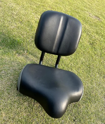 Miniatura 6 de THALOUS Asiento de bicicleta con respaldo de gran tamaño, cómodo, repuesto de silla de montar de bicicleta, espuma viscoelástica suave, cojín