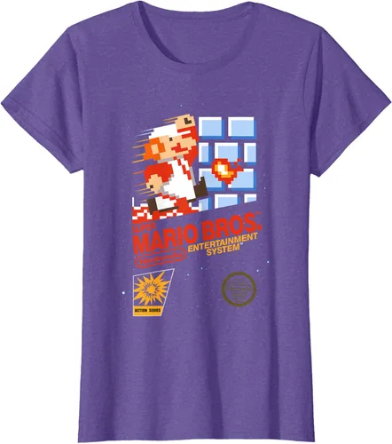 Miniatura 17 de Super Mario Dashin - Camiseta gráfica de acción, ajuste clásico, cuello redondo, color negro