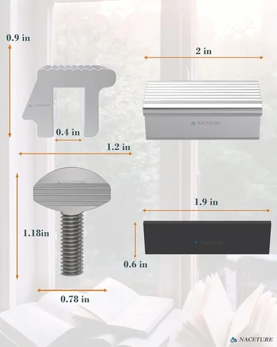 Miniatura 3 de Juego de 10 barras de seguridad para ventanas correderas para mejoras y protección del hogar, de aleación de aluminio, para ventanas correderas