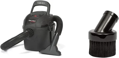 Shop-Vac 2021005 Micro aspiradora húmeda y seca, 1 galón, manguera de 1-1/4 pulgadas x 4 pies, 50 CFM, (paquete de 1) y boquilla de cepillo redonda