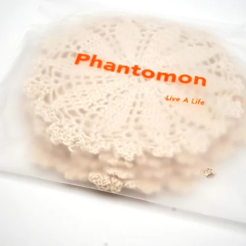 Miniatura 5 de Phantomon Juego de 4 manteles individuales de algodón hechos a mano de 7 pulgadas (beige)