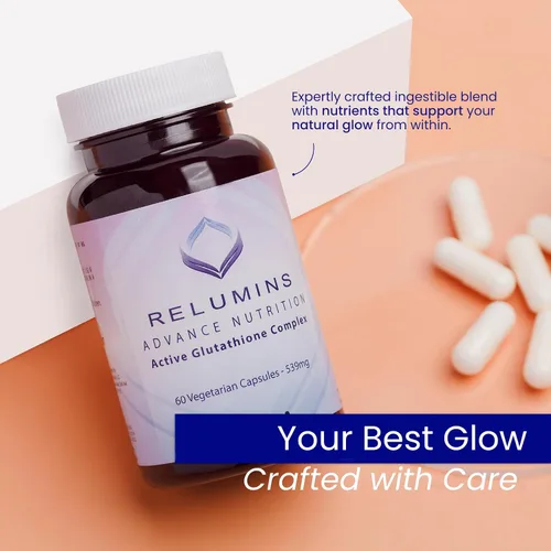 Miniatura 4 de Relumins Advance White, Complejo activo Glutatión, Cápsulas con fórmula blanqueadora oral con 6 refuerzos, Blanquea, repara y restaura la piel