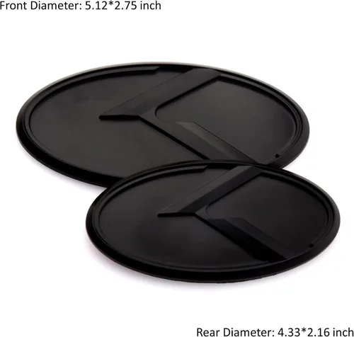 Miniatura 2 de 7PCS Emblema K Vintage Compatible con Insignia Delantera Trasera para Accesorios de Auto (Negro)