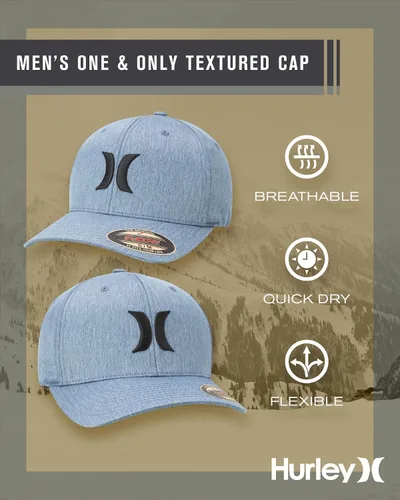 Miniatura 72 de Hurley Gorras para hombre - One & Only Flexfit Textures Cap - Sombreros ajustados para hombre, S-XL