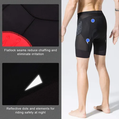 Miniatura 5 de Eco-daily - Pantalones cortos acolchados para ciclismo, pantalones cortos para hacer ciclismos, para hombre