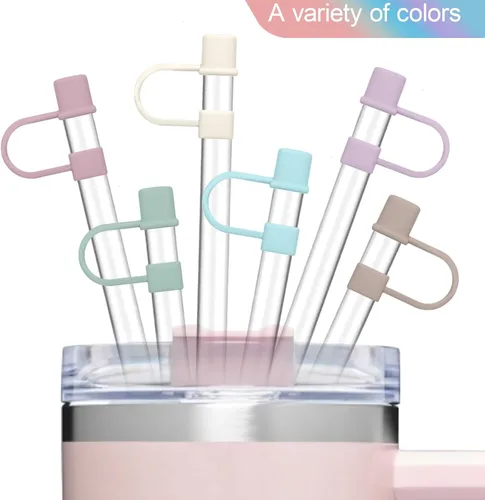 Miniatura 6 de Popote de repuesto transparente con fundas para vaso Stanley de 40 y 30 onzas, popotes reutilizables de 0.394 in con cepillo de limpieza, accesorios
