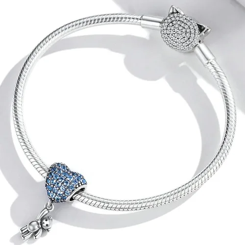 Miniatura 46 de Abalorios de plata de ley para pulseras, collares, familia para siempre, circonita cúbica, regalo de joyería para mujeres