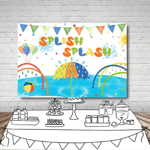 Miniatura 4 de MEHOFOND Telón de fondo de verano de 8 x 6 pies para niños y niñas, fiesta de cumpleaños, piscina, natación, pelotas de playa, fotografía, fondo