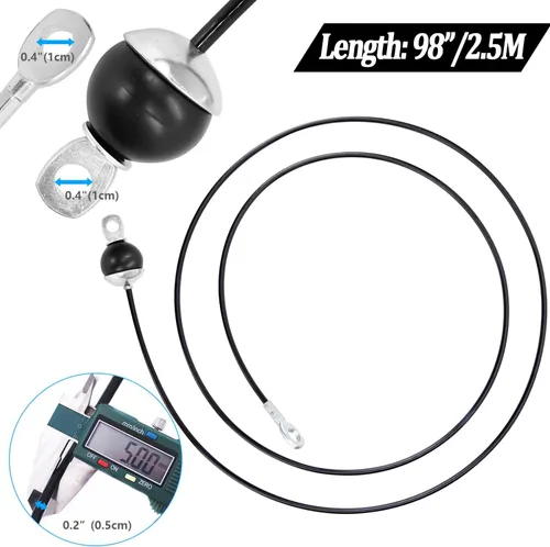 Miniatura 2 de Taeku Cable de polea de fitness, cable de polea de 0.236 in, cable de acero de repuesto, accesorios de máquina para gimnasio en casa, sistema